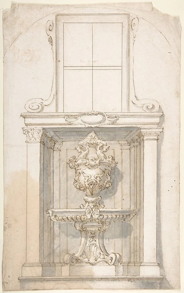 Drawing for a Wall-Decoration — Giovanni Larciani ("Master of the Kress Landscapes")