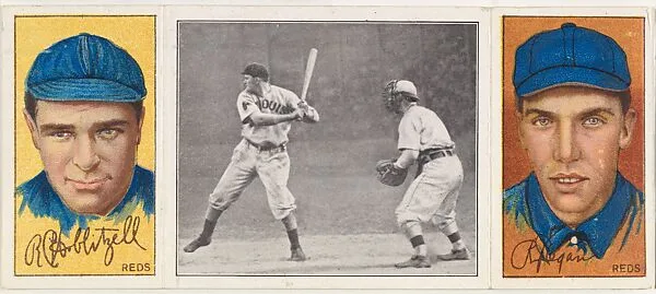 "The Pinch Hitter," with Richard J. Egan and R. Hoblitzel, from the series Hassan Triple Folders (T202) — Hassan Cigarettes