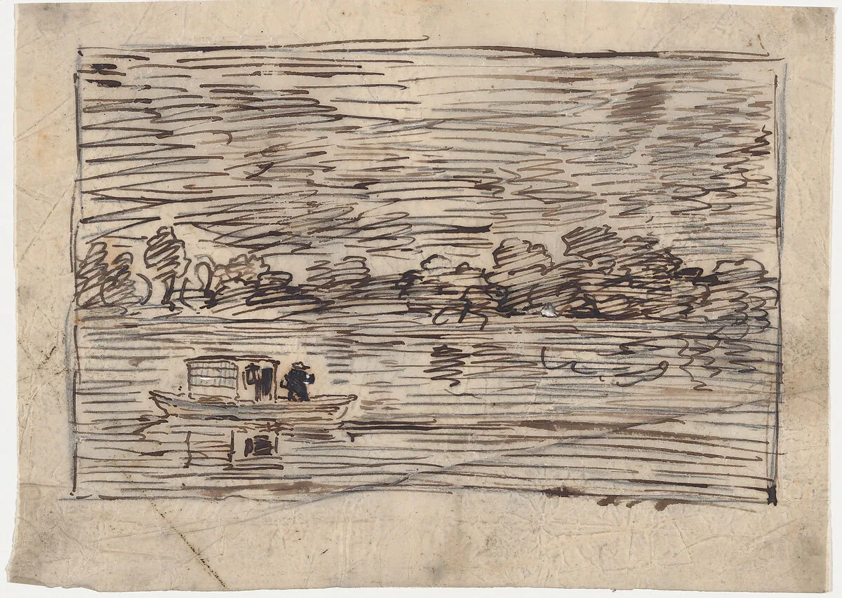 Night Voyage or Net Fishing — Charles-François Daubigny