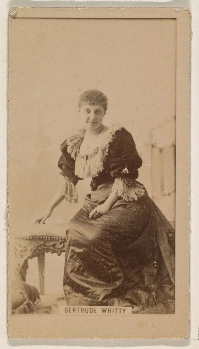 Gertrude Whitty, from the Actresses series (N245) issued by Kinney Brothers to promote Sweet Caporal Cigarettes — Kinney Brothers Tobacco Company