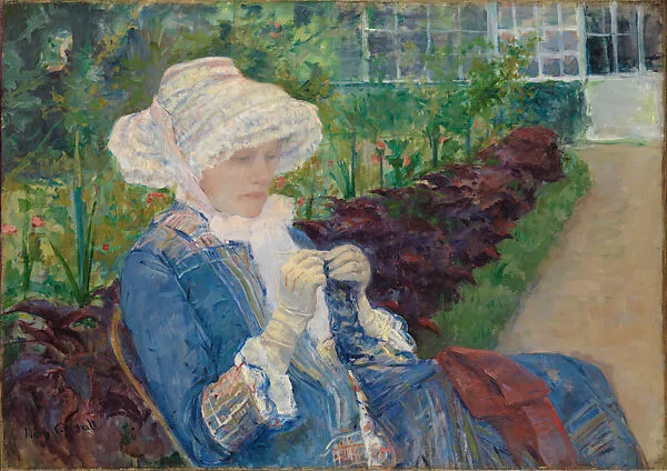 Lydia Crocheting in the Garden at Marly — Mary Cassatt