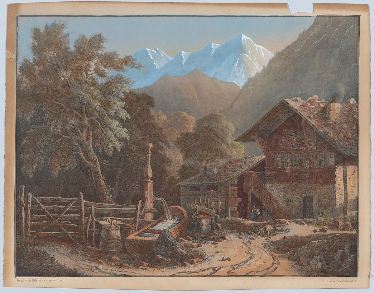 Alpine Scene — Henri Boug d'Orschwiller|Lemercier, Bénard et Cie.