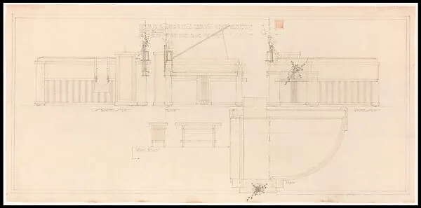 Francis W. Little House: Piano Screen — Frank Lloyd Wright