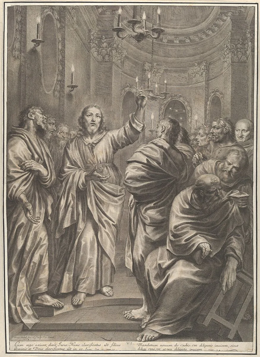 Christ Preaching to his Disciples, from The Passion of Christ, plate 6 — Grégoire Huret