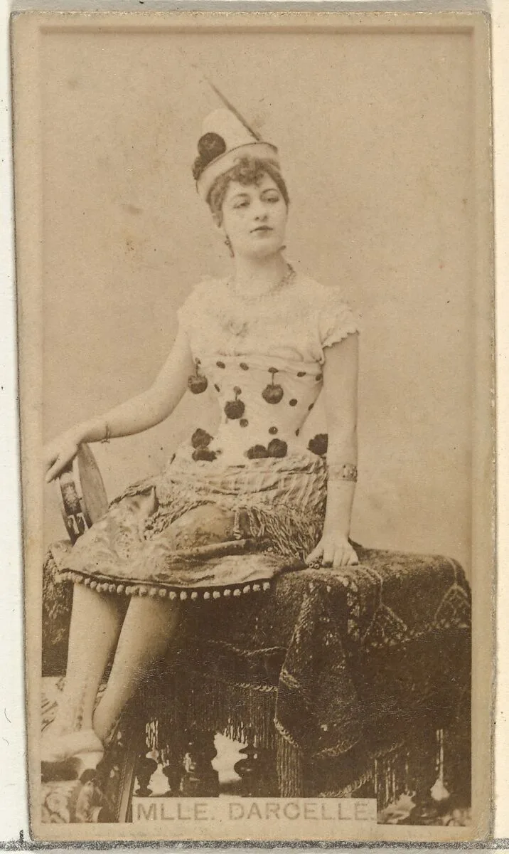 Mlle. Darcelle, from the Actors and Actresses series (N145-8) issued by Duke Sons & Co. to promote Duke Cigarettes — American Tobacco Company|W. Duke, Sons & Co.
