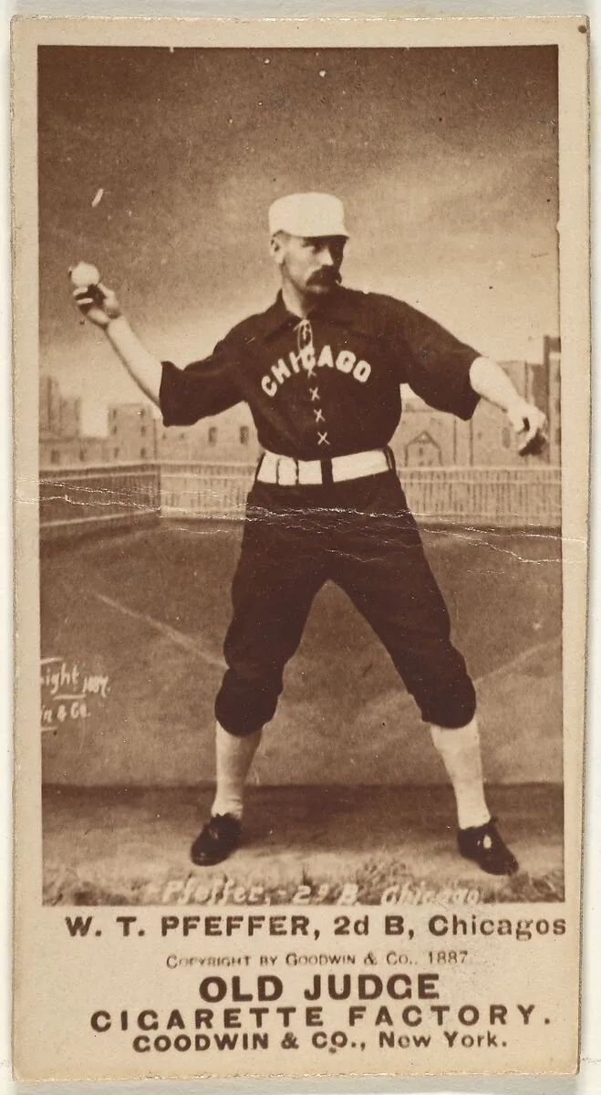 Fred "Dandelion" Pfeffer, 2nd Base, Chicago, from the Old Judge series (N172) for Old Judge Cigarettes — Goodwin & Company