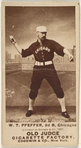 Fred "Dandelion" Pfeffer, 2nd Base, Chicago, from the Old Judge series (N172) for Old Judge Cigarettes