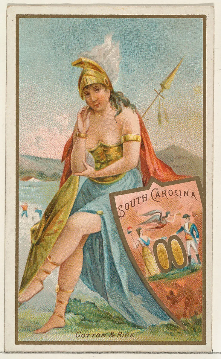 South Carolina, from the Industries of States series (N117) issued by Duke Sons & Co. to promote Honest Long Cut Tobacco — W. Duke, Sons & Co.