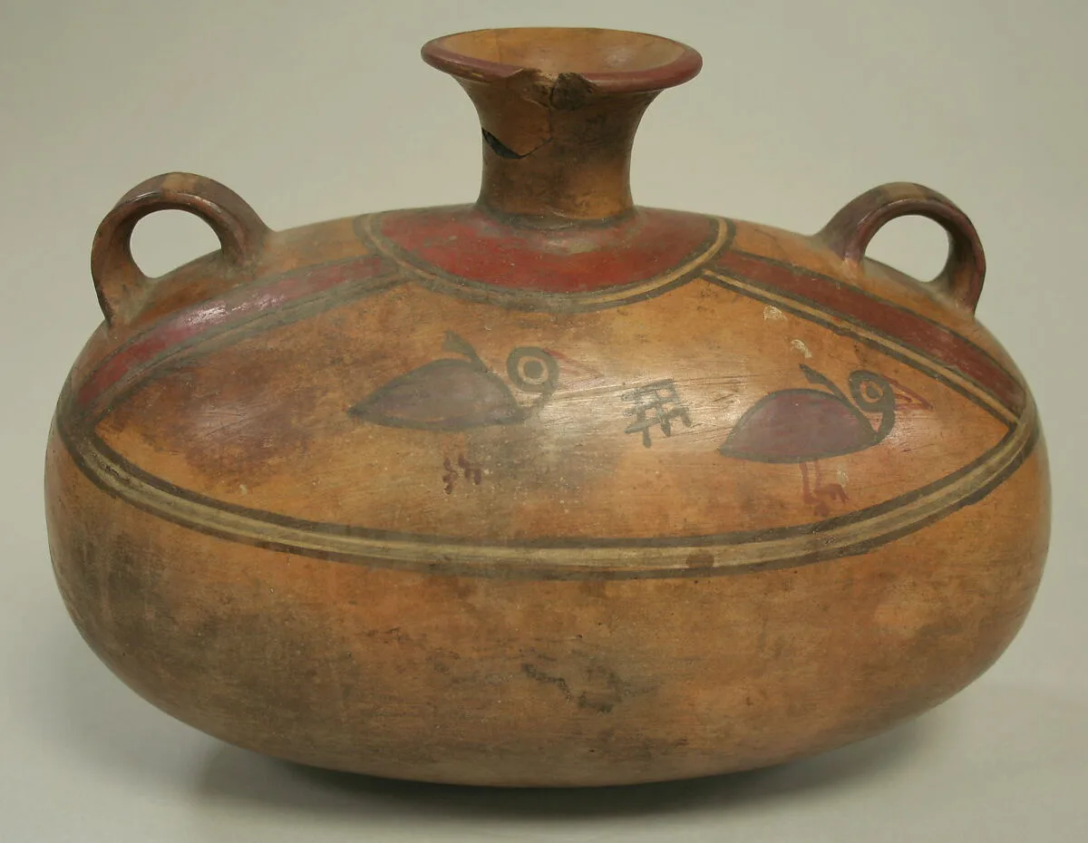 Single Spout Bottle with Strap Handles — Unknown