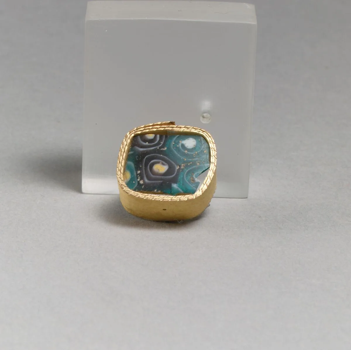 Glass mosaic fragment — Unknown