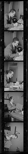 [19 Portraits of Unidentified Man at Office Desk]