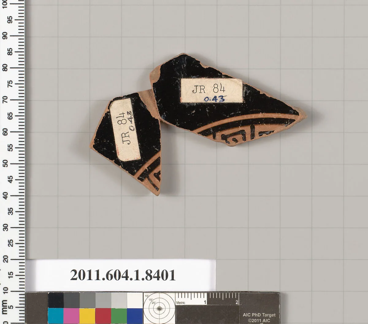 Terracotta fragment of a kylix (drinking cup) — Unknown