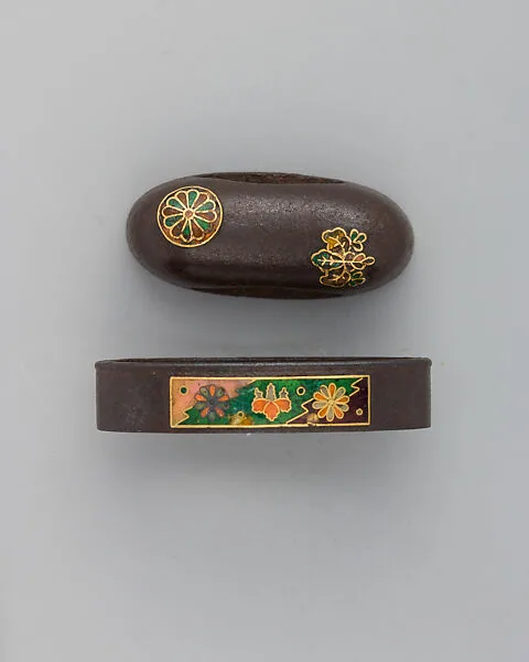 Sword-Hilt Collar and Pommel (Fuchigashira) — Unknown