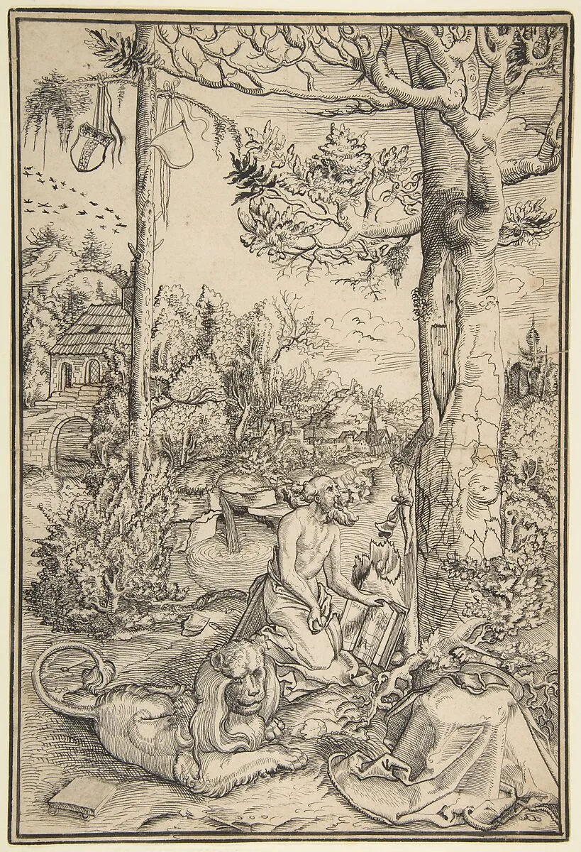 The Penitent St. Jerome — Jost Amman|Lucas Cranach the Elder