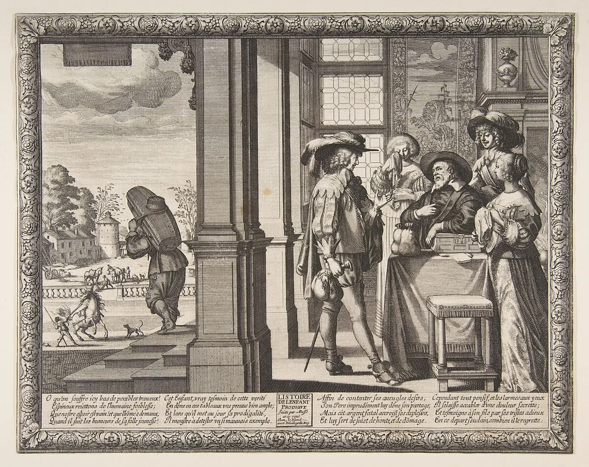 The Prodigal Son Leaves Home — Abraham Bosse|Jean I Leblond