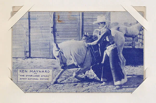 Ken Maynard in "The Overland Stage" from Western Stars or Scenes Exhibit Cards series (W412) — Unknown