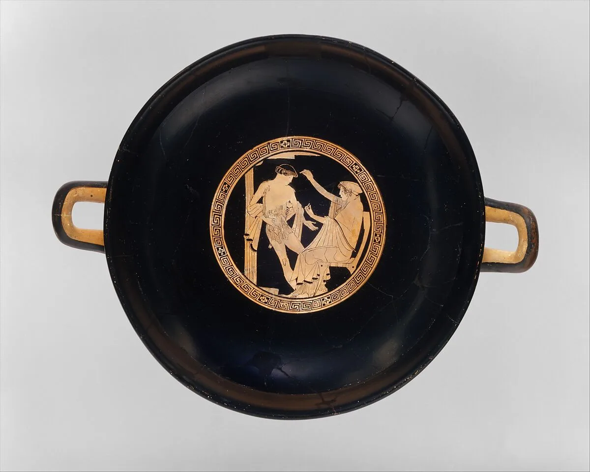 Fragment of a terracotta kylix, joins 53.11.4 — Briseis Painter