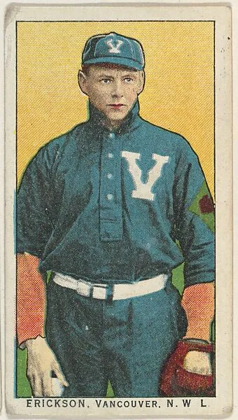 Erickson, Vancouver, Northwestern League, from the "Obak Baseball Players" set (T212), issued by the American Tobacco Company to promote Obak Mouthpiece Cigarettes — American Tobacco Company