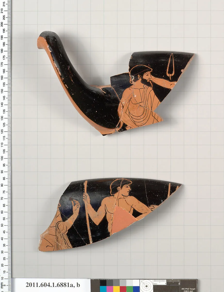 Terracotta rim fragments of a kylix (drinking cup) — Unknown