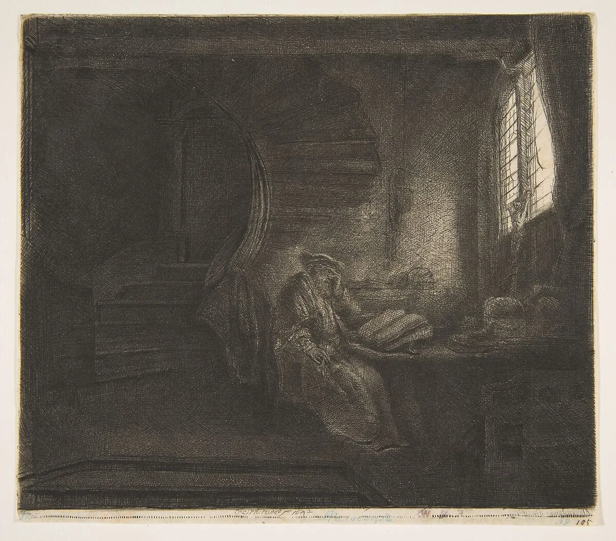 St. Jerome in a Dark Chamber — Rembrandt (Rembrandt van Rijn)
