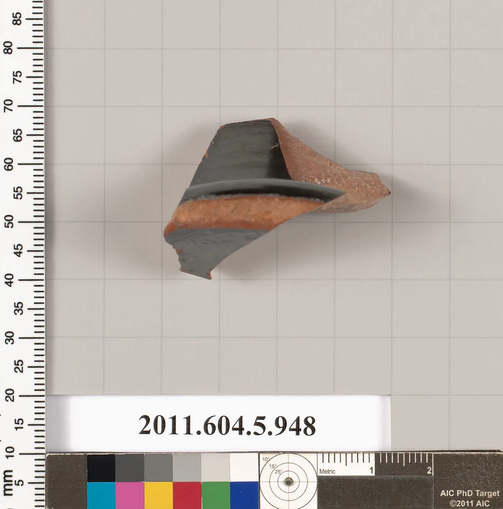 Terracotta fragment of a kylix (drinking cup) — Unknown