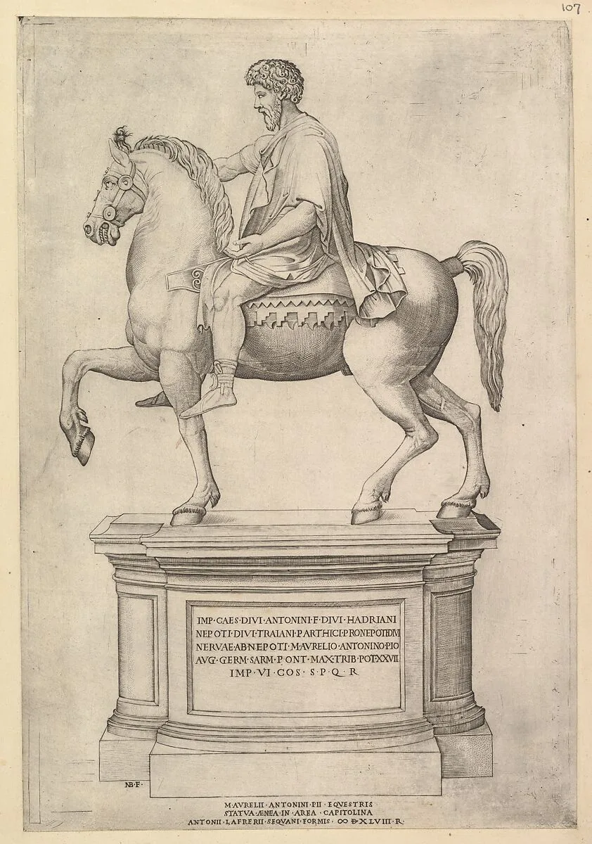 Speculum Romanae Magnificentiae: Marcus Aurelius — Nicolas Beatrizet|Marco Dente|Antonio Lafreri|Marcantonio Raimondi