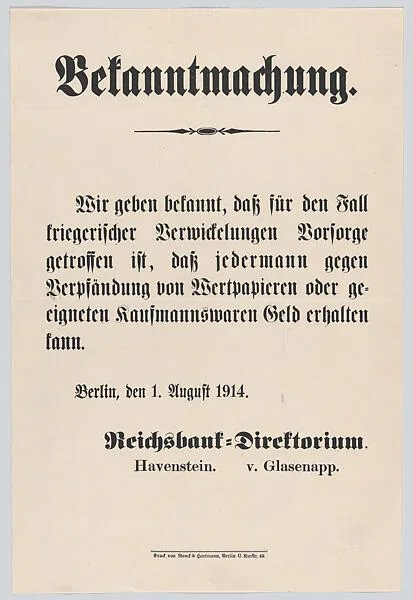 Bekanntmachung — Anonymous