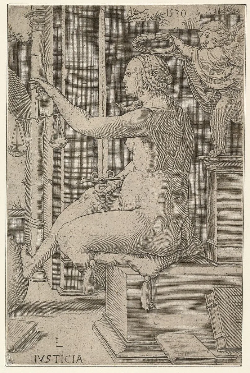 Justice, from the series The Virtues — Lucas van Leyden