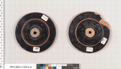 Terracotta fragments of kylikes (drinking cups)