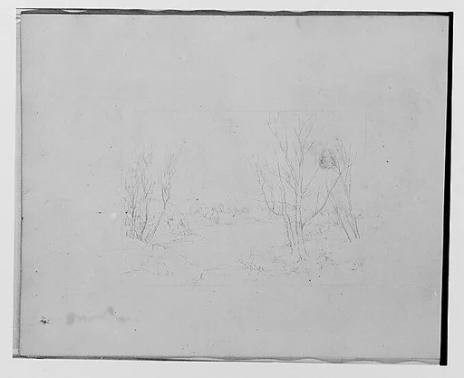 Sketch of a Country Scene (from Sketchbook)