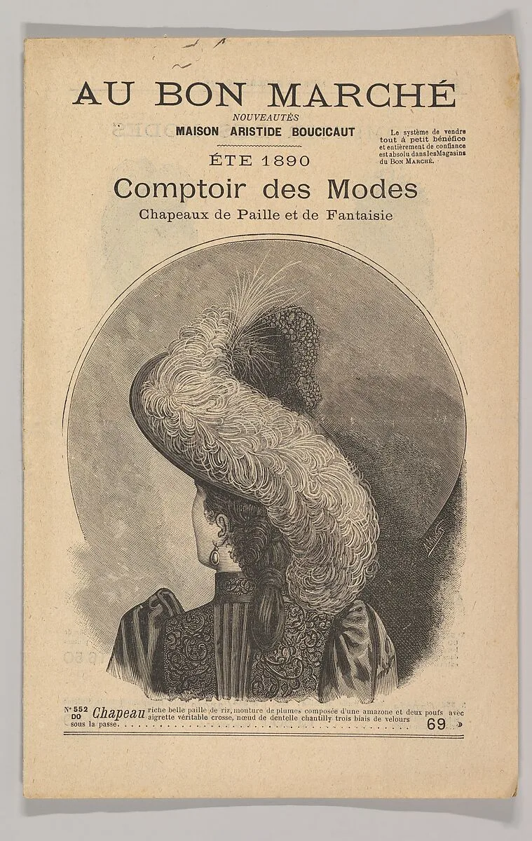Au Bon Marché-Comptoir des Modes, Chapeaux de Paille de Fantaisie, Éte 1890 — Unknown