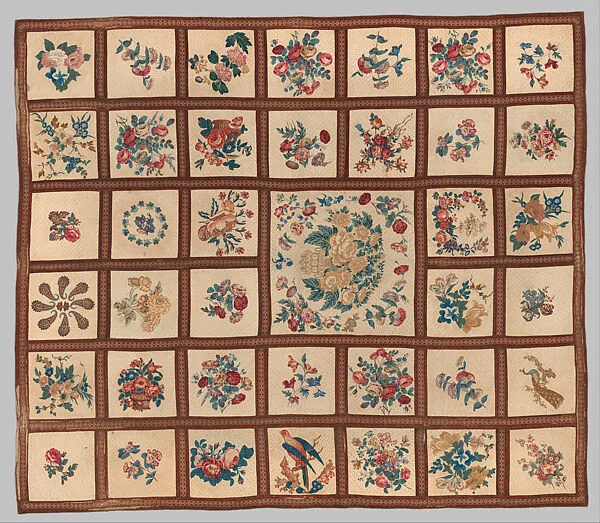 Chintz appliqued quilt — Eleanor Beard