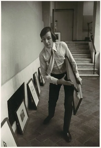 [John McKendry on Blumenthal Balcony, Metropolitan Museum of Art]