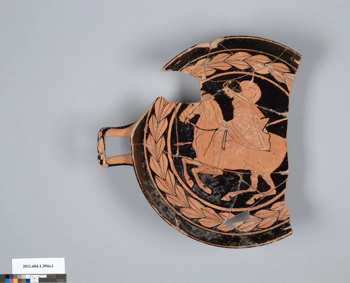 Terracotta fragment of a kylix (drinking cup) — Unknown