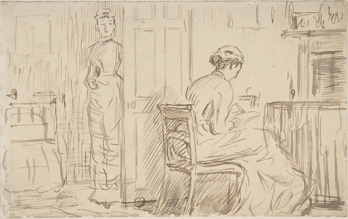 Two Nursemaids — Charles Samuel Keene