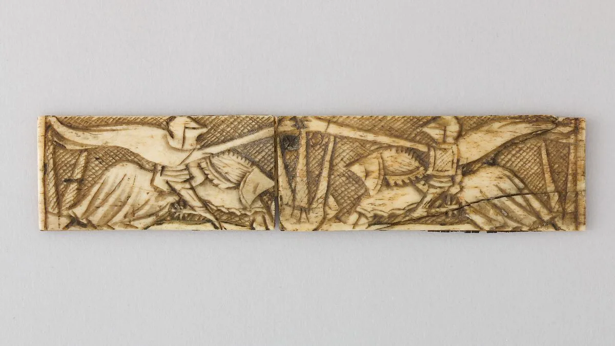 Plaque with Jousting Knights — Unknown