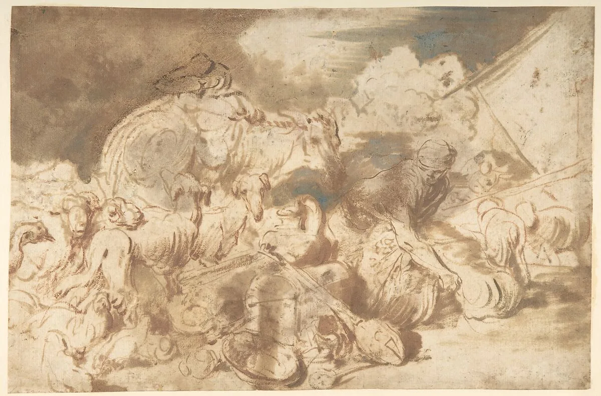 Animals and Figures before the Ark — Giovanni Benedetto Castiglione (Il Grechetto)