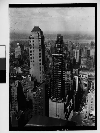 [Lefcourt Colonial Building Construction Site, from Roof of Chanin Building?, New York City]