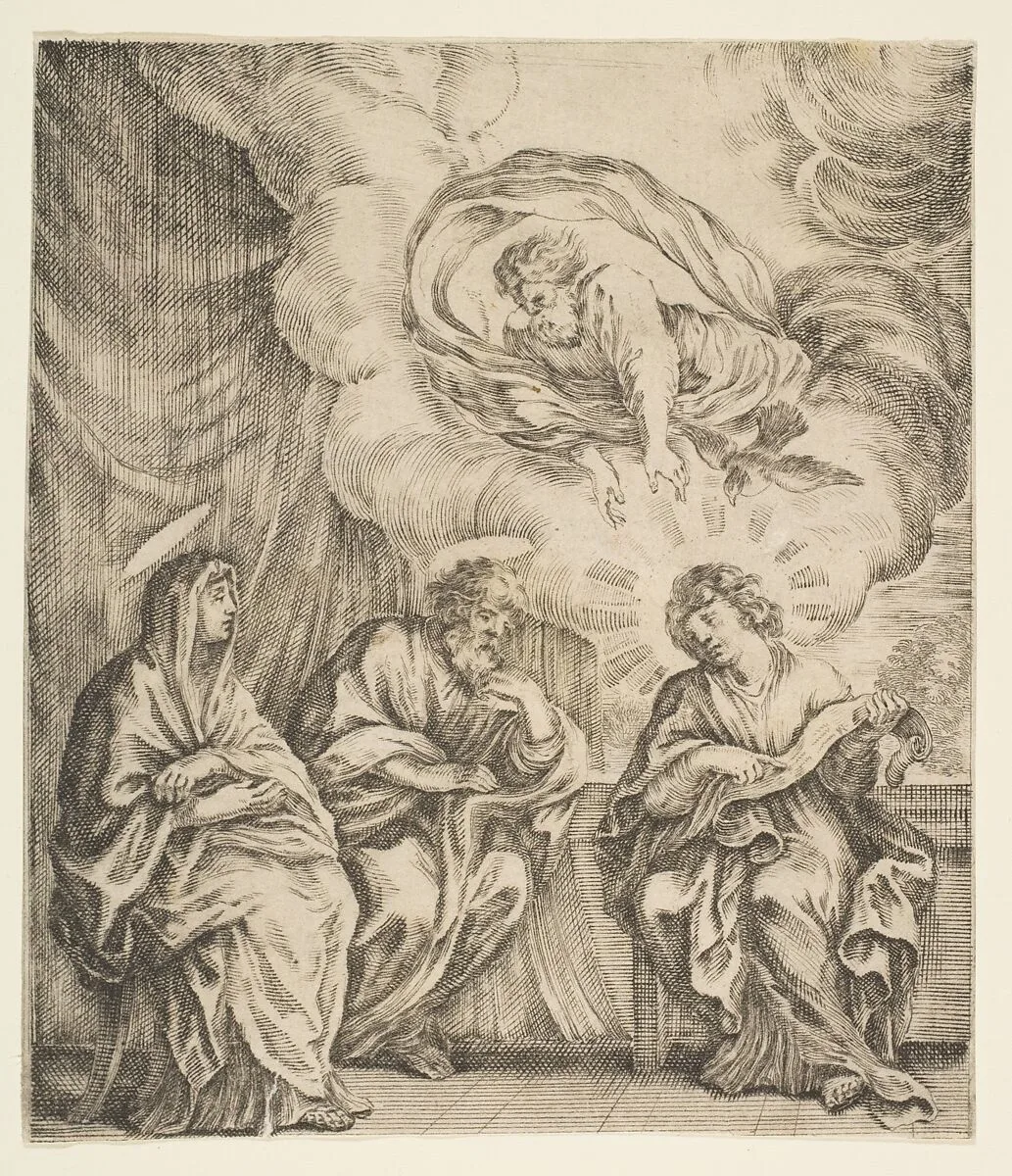 Child Jesus Explaining the Scriptures to His Mother and St. Joseph — Stefano della Bella