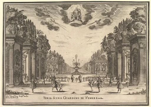 Third scene, the garden of Venus, from 'The marriage of the gods' (Le nozze degli Dei)