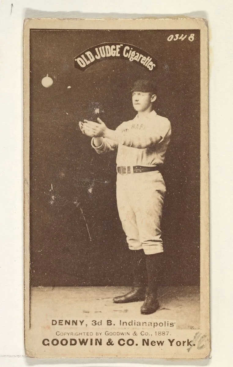 Jerry Denny, 3rd Base, Indianapolis, from the Old Judge series (N172) for Old Judge Cigarettes — Goodwin & Company