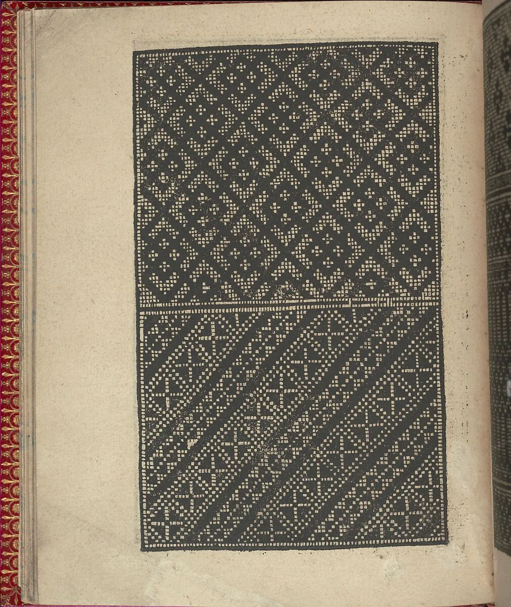 Ce est ung tractat de la noble art de leguille ascavoir ouvraiges de spaigne... page 17 (verso) — Willem Vosterman