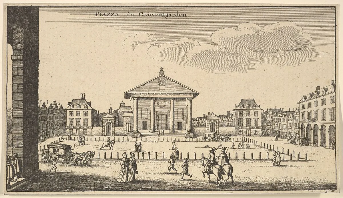Piazza in Covent Garden — Wenceslaus Hollar