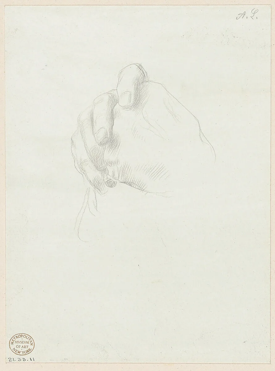 Study for the hands in the Portrait of Edward D. Adams — Edward Dean Adams|Alphonse Legros