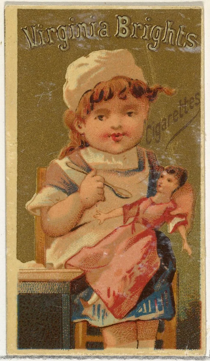 From the Girls and Children series (N64) promoting Virginia Brights Cigarettes for Allen & Ginter brand tobacco products — Allen & Ginter
