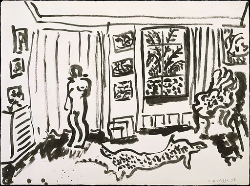 Model Standing in the Artist's Studio