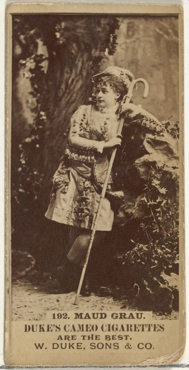 Card Number 192, Maud Grau, from the Actors and Actresses series (N145-5) issued by Duke Sons & Co. to promote Cameo Cigarettes — W. Duke, Sons & Co.