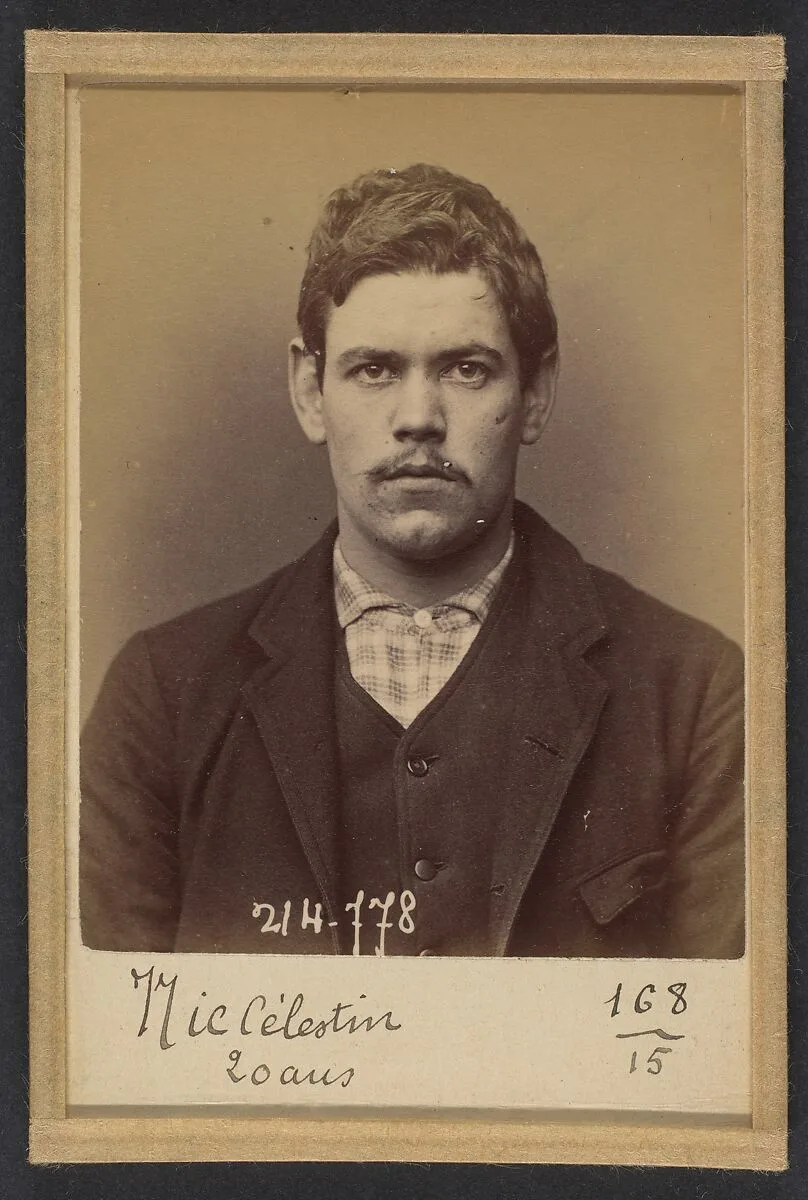 Nic. Celestin. 20 ans, né à Conflans-St-Honorine (Seine & Oise). Emballeur. 26/2/94. — Alphonse Bertillon