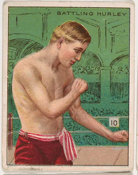 Battling Hurley, from the Champion Pugilists series (T219), issued by Mecca and Hassan Cigarettes — Hassan Cigarettes|Mecca Cigarettes