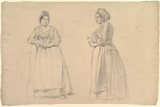 Two Studies of a Woman in Peasant Costume